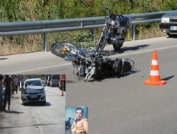 Otomobil Motosiklete çarptı 1 ölü